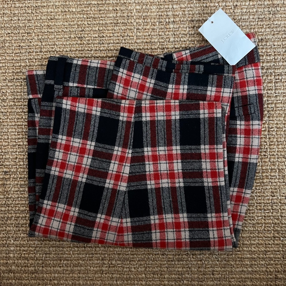 NWT Old J.Crew Café Capri Wool Plaid Pants Size 00